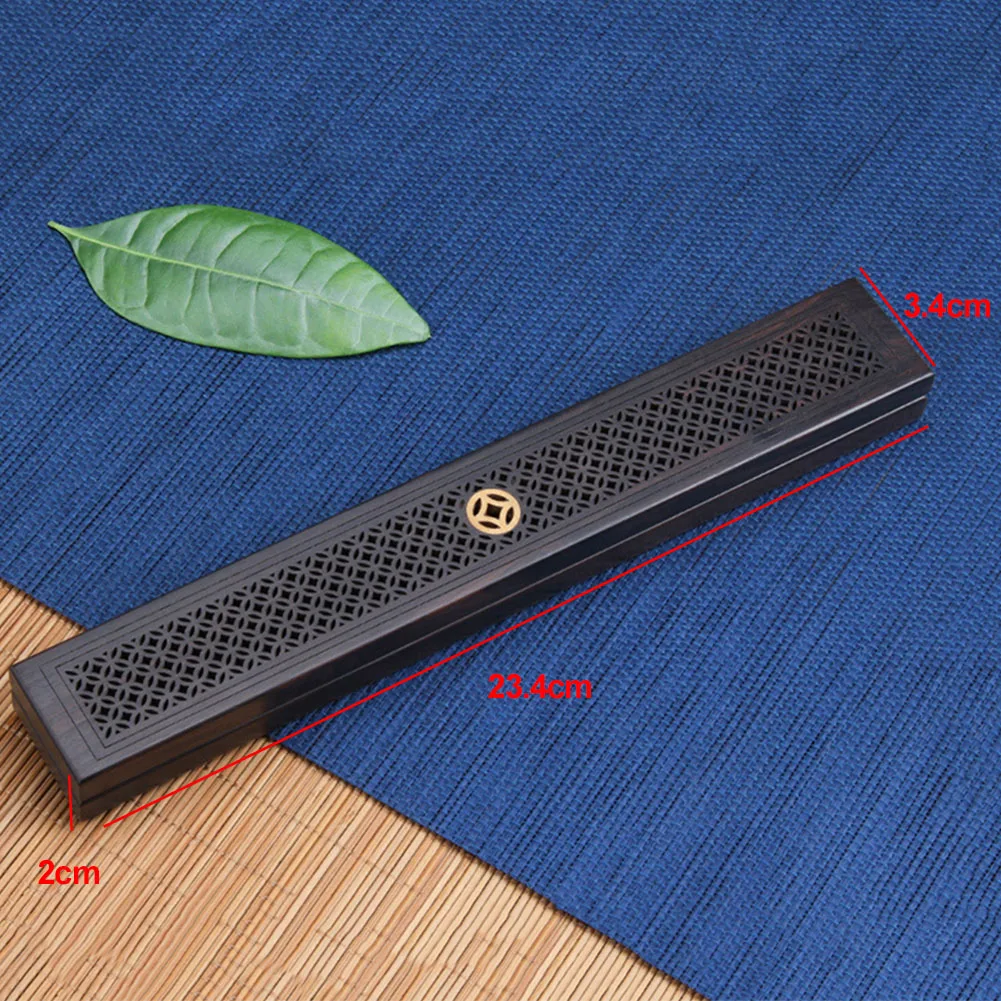 Coffin Box Black Retro Auxiliary Sleep Durable Catcher Exquisite Holder Handmade Incense Burner Box Wooden Beautiful Storage