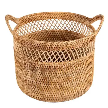 

Vietnam Rattan Basket Dirty Clothes Basket Dirty Clothes Collection Bucket Knitted Clothes Toy Sundries Collection Basket