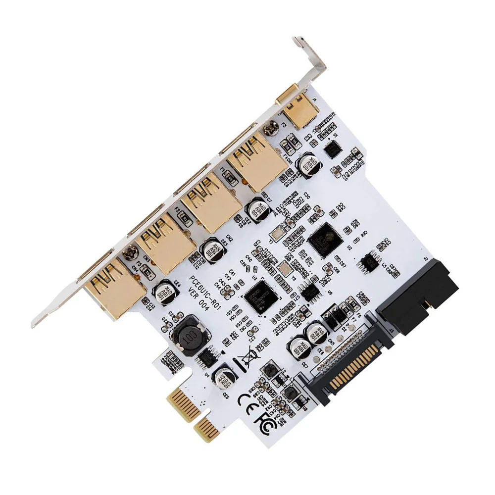 4-портовый USB 3,0 Тип-C спереди переходная карта 19PIN карты расширения Dual Core Позолоченный разъем для WINXP WIN7 WIN8 WIN10, LINUX