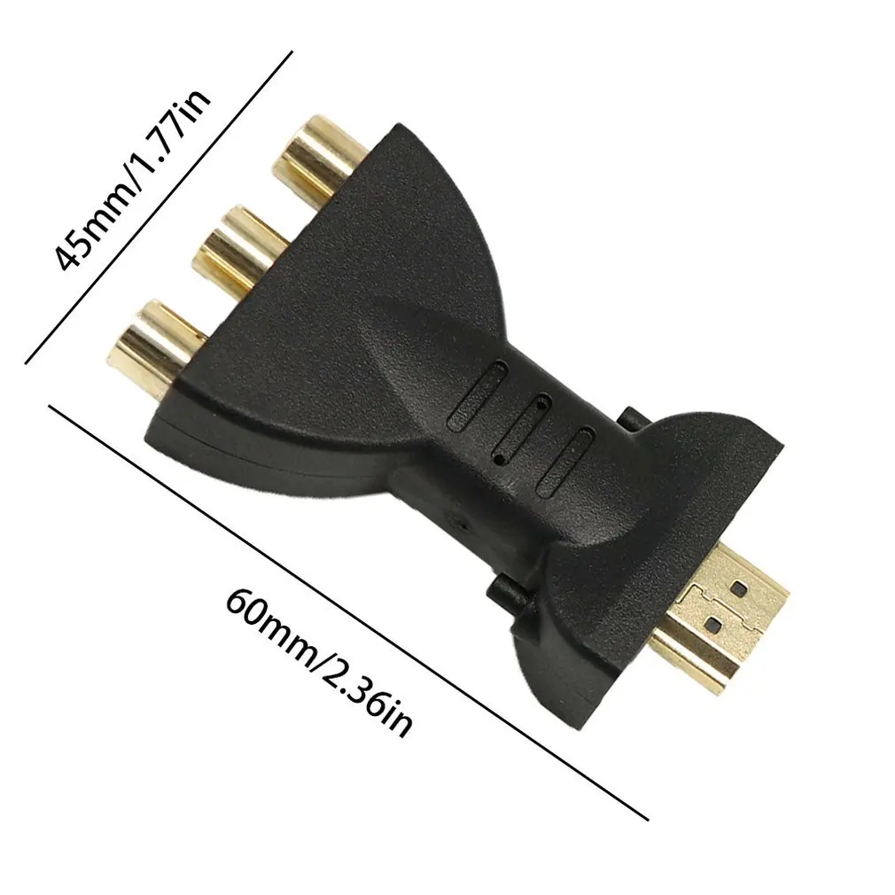Gold-plated HDMI-compatible to 3 RGB RCA Video Audio Adapter AV Component Converter hdmi av adapter