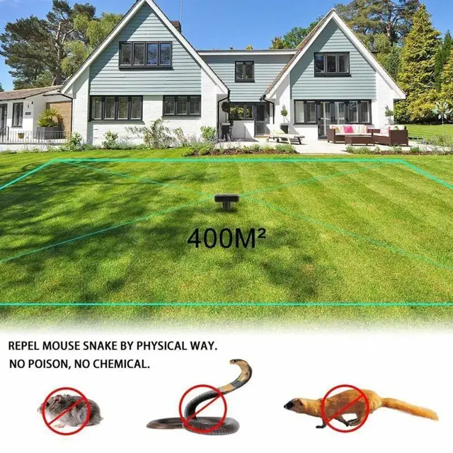 1 Pc Napenergiával Működő Ultrahangos Sonic Egér Egerek Mólkártya Rágcsáló Szúnyog -Visszataszító Ártalmasak Kültéri Kert - Image 3