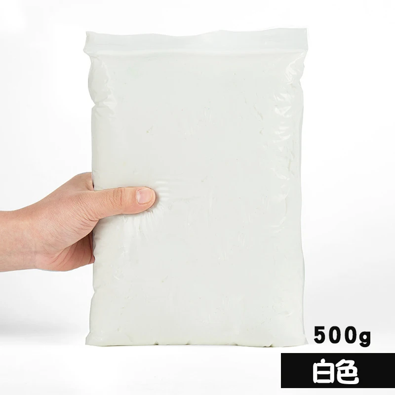 White Clay 500 г/пакет, сделай сам, слизистая полимерная глина, супер светильник, пластилин для моделирования, мягкий Интеллектуальный пластилин, обучающая игрушка для детей - Цвет: White Clay