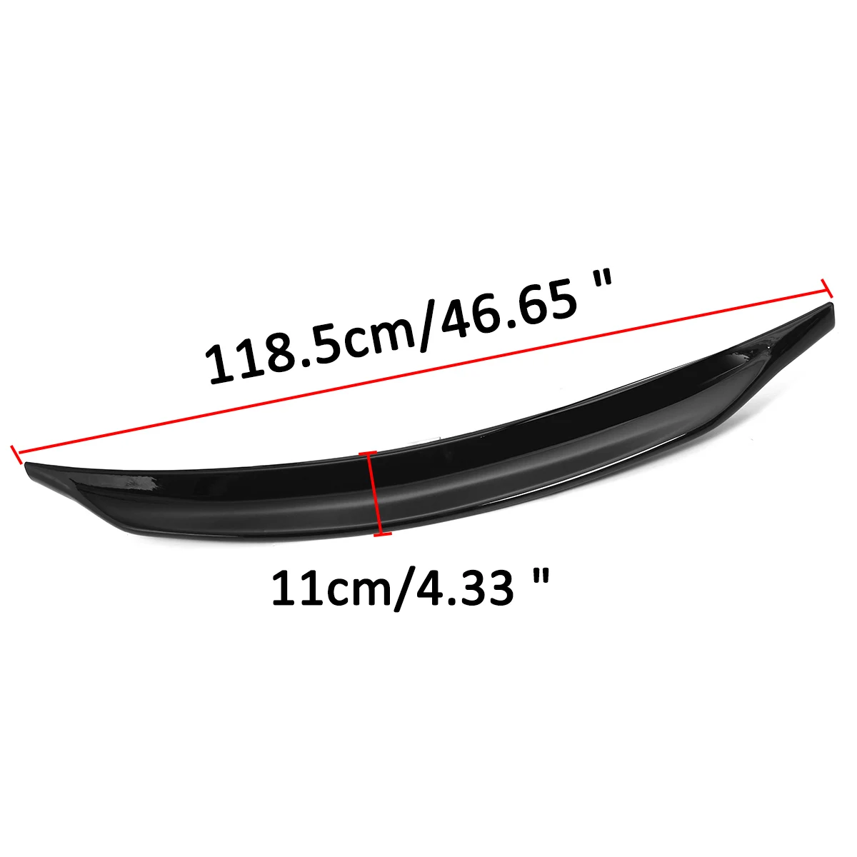 ABS для Mitsubishi Lancer Evo X 10 2008- Duckbill Highkick глянцевый черный багажник крылья спойлера