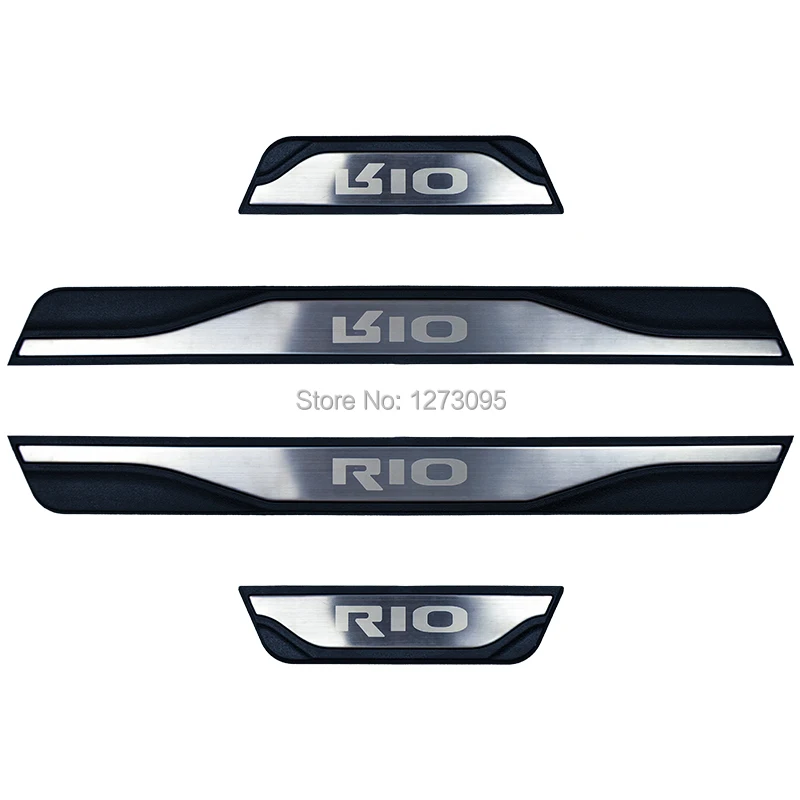 Для Kia Rio 2012- Нержавеющая Сталь автомобильный порог Накладка Добро пожаловать педаль протектор крышка автомобиля аксессуары для укладки