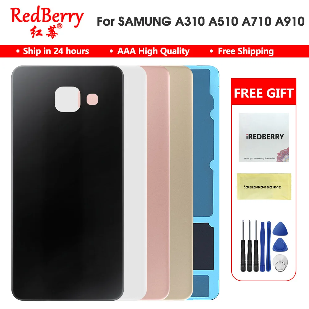 Крышка батарейного отсека для Samsung A510 A5 2016 A310 A710 A910 задняя крышка корпуса