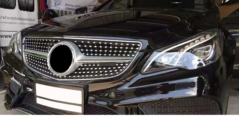 Решетка переднего бампера для Mercedes E class W212 подтяжку лица GT Алмазный Стиль E200 E250 E300 E350 E400-in
