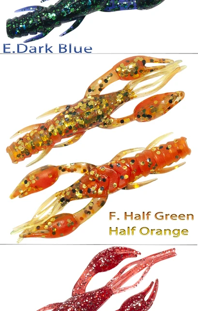 Crawfish Lures Craw Bait 6cm 1.8g Bass Crappie Fishing Jig Trailer Soft  Plastic Shrimp Creature Crawdad Baits