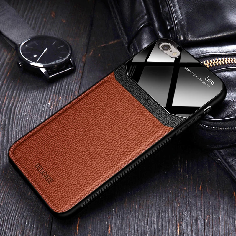 

I coque,cover,case,For apple Iphone 6 6s s iphone6 plus 6plus on leather Mirror glass Silicone Shockproof phone cute cases