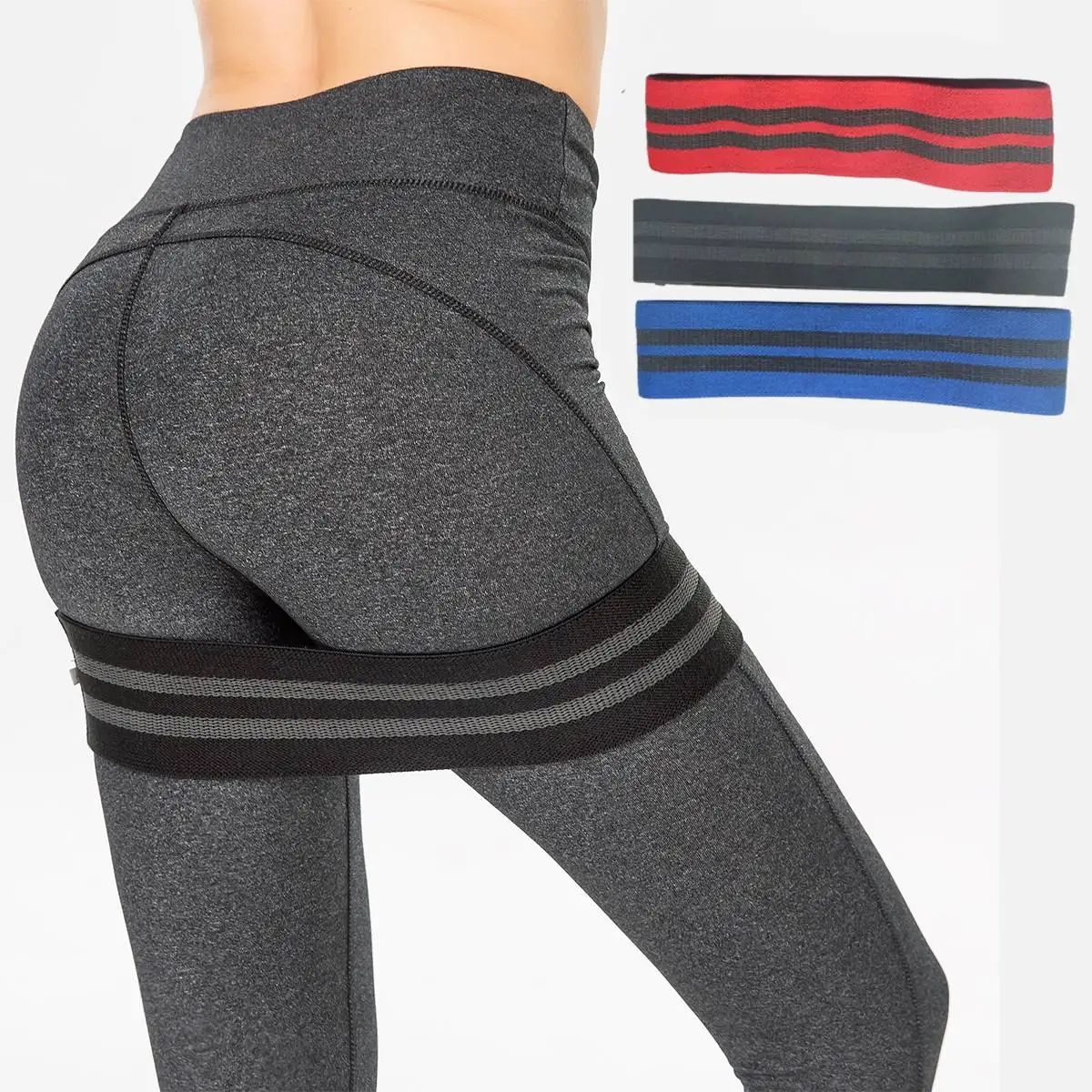 

1 Pcs Yoga Gym Fitness Pull Band Hip Loop Elastic Band Stretching Non-Slip Soft Resistance Bands Exercise Legs Band Loop