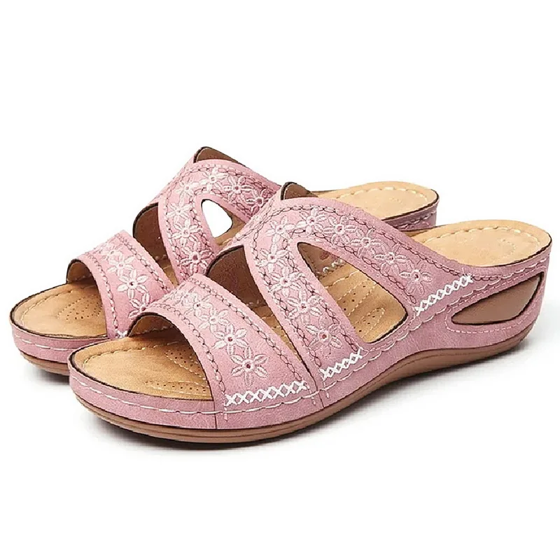 Women's Sandals Open Toe Summer Comfy Platform Sole Shoes Female Lightweight Soft Wedges Sandals Ladies Big Size Sandals