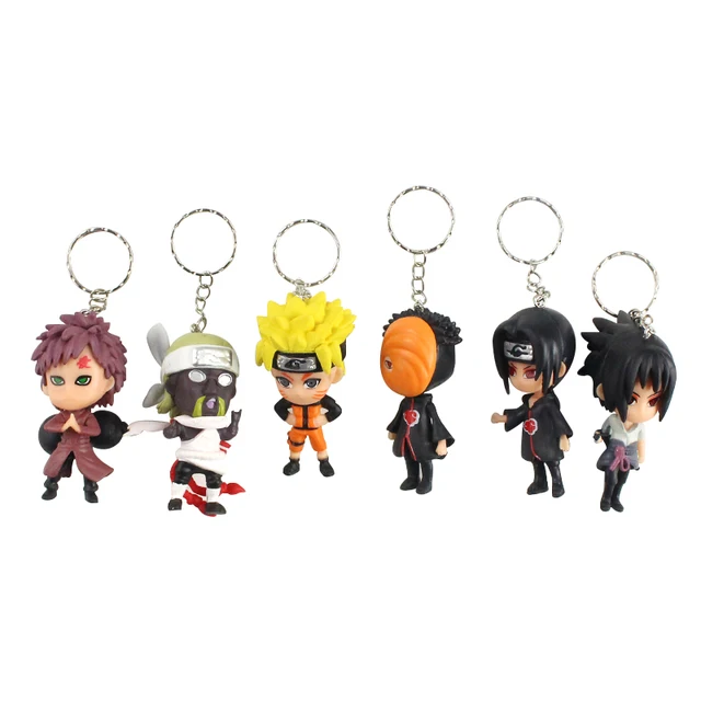 6pcs/lot Naruto Shippuden Sasuke Kakashi Haruno Sakura Gaara Jiraiya