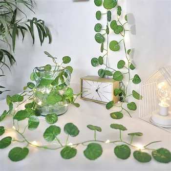 10M Kunstplanten Led Fairy String Light Garland Green Leaf Ivy Wijnstok Koperdraad Licht Wedding Home Decorations Verlichting