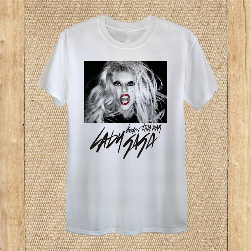 Женская футболка Gaga Born This Way Celebrity Pop Star унисекс хлопковая Повседневная модная с