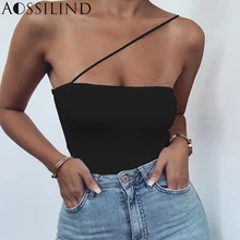 AOSSILIND Strap backless black solid sexy bodysuit 2019 autumn women off shoulder skinny party club bodysuits