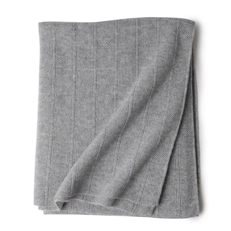 CAVME 5 Mid gray Вязаный женский кашемировый шарф, Женские базовые длинные шарфы, однотонные Элегантные Роскошные шали, 99% кашемир, 70*180 см - Цвет: CAVME 5 Mid gray