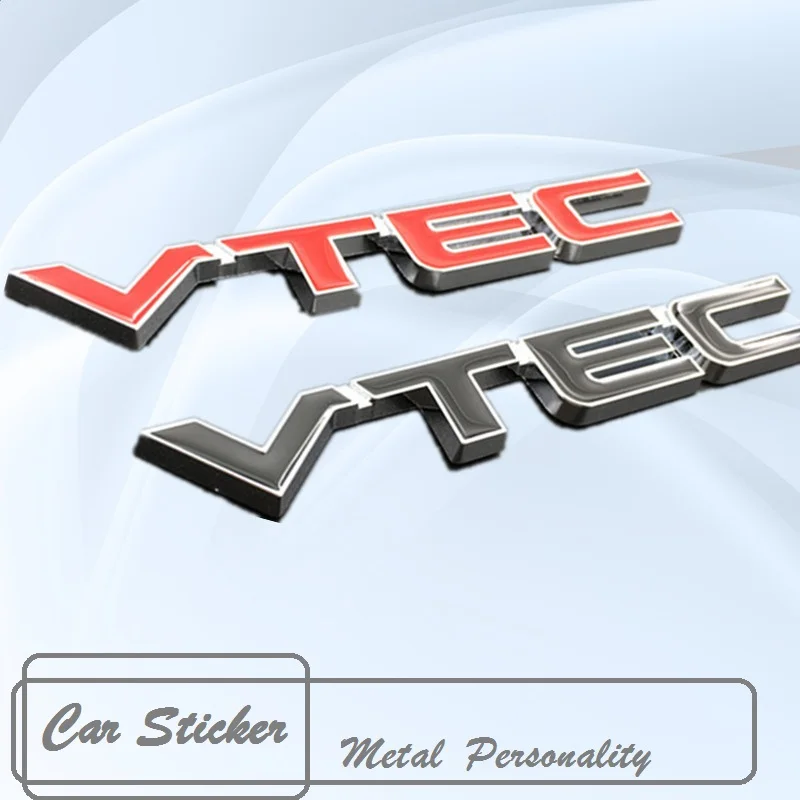 

Tik Tok VTEC Badge 3D Car Styling Metal auto Sticker Refit Decal Fender Tail Trunk For honda Accord Odyssey Spirior CRV Fit