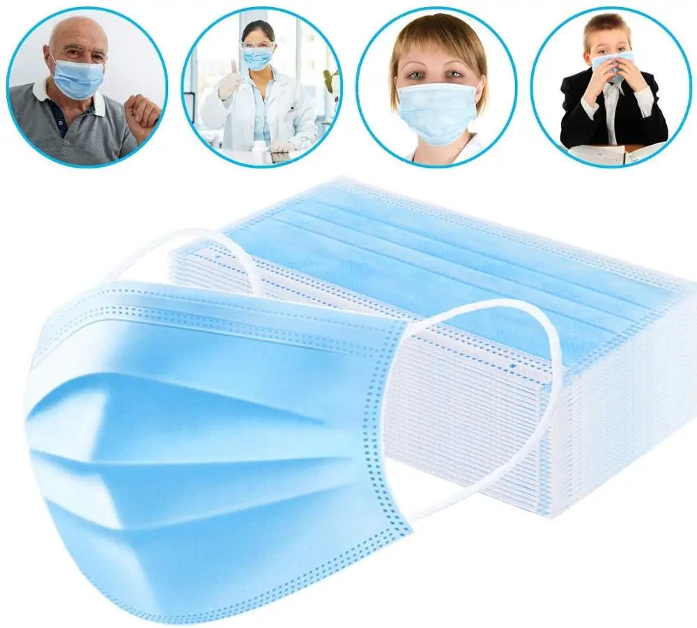 

20 Pcs Disposable Surgical Mask Dust Breathable Earloop Antiviral Face Mask, Medical Sanitary Surgical Mask Thick 3-Layer Mask