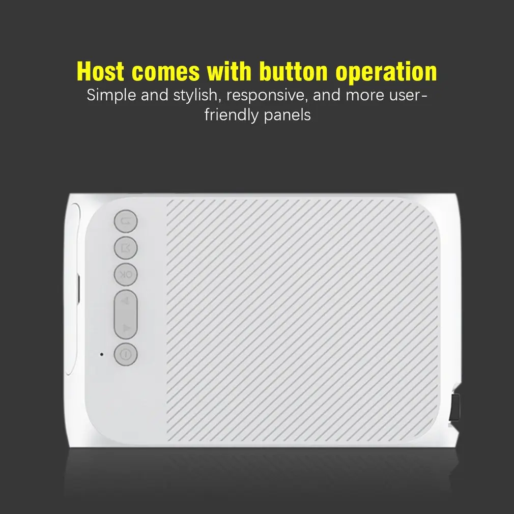 UK Plug white Мини Портативный Умный домашний кинотеатр проектор для мобильного телефона Usb 600 лм фокус проектор домашний кинотеатр медиаплеер проектор - Цвет: UK Plug white
