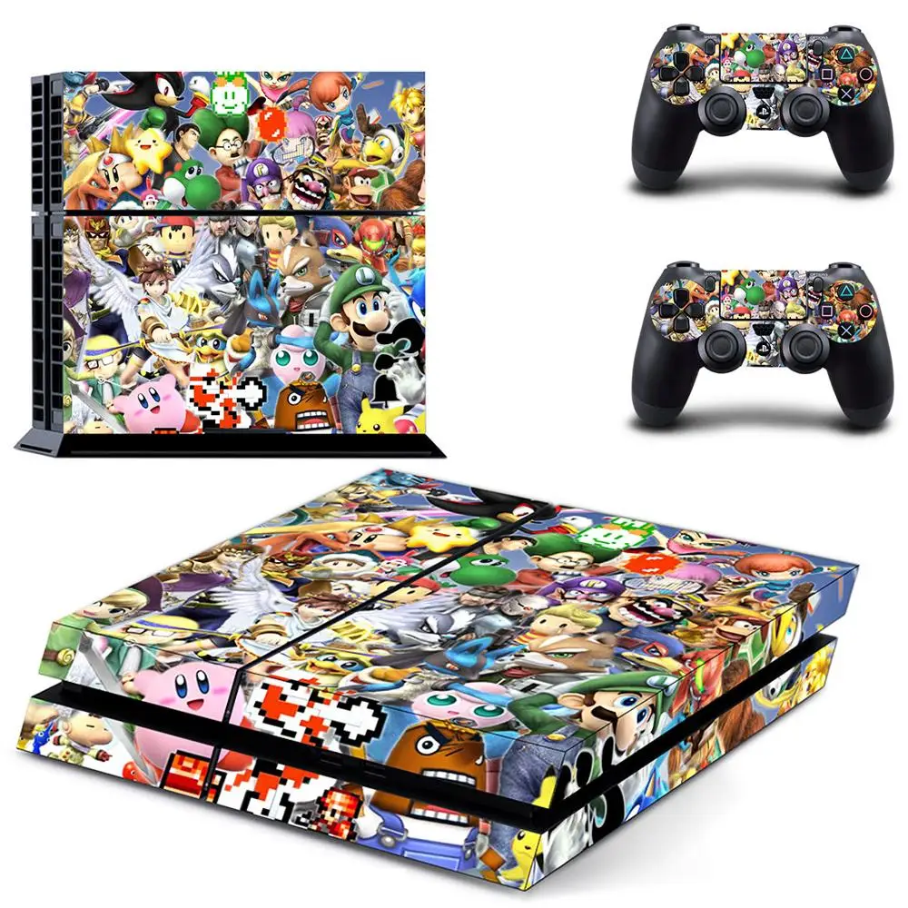 Для Super Smash Bros. sticker s Наклейка для PS4 PS 4 sticker Play station 4 наклейки Pegatinas для консоли playstation 4 и 2 контроллера - Цвет: DPTM1704