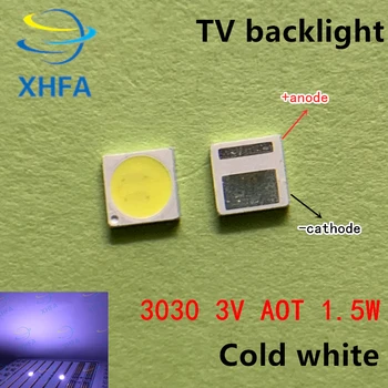 

100pcs Original AOT LED 3030 Light Beads Cool white High Power 1.5W 3V 94LM For LED LCD TV Backlight Application