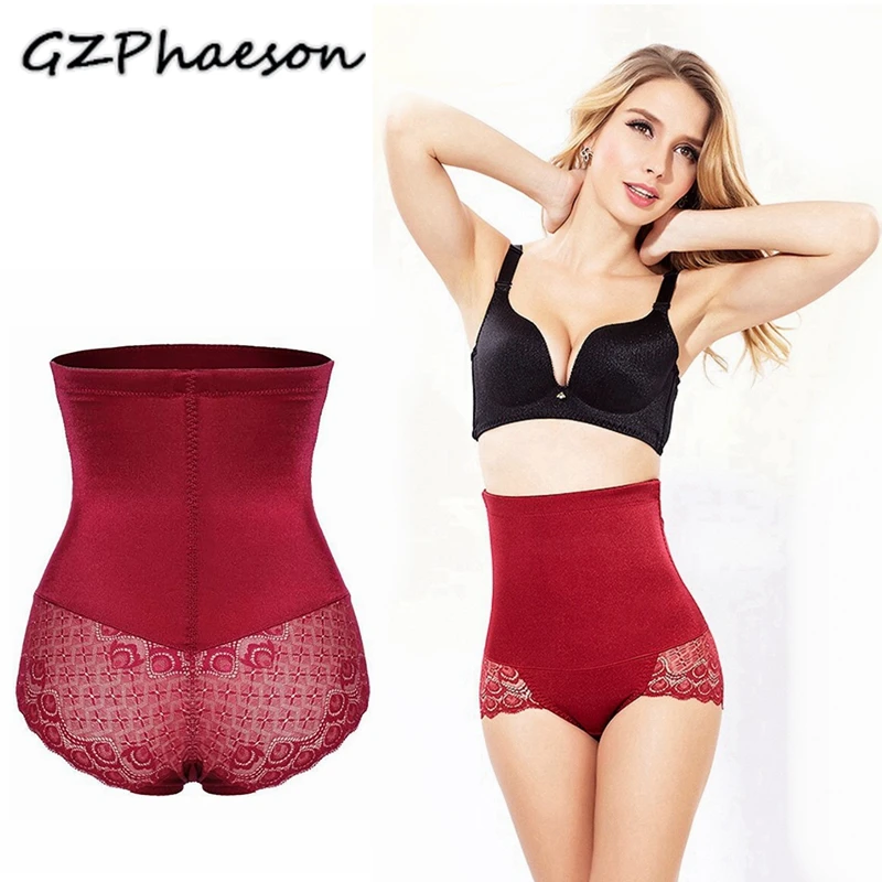 

3XL High Waist Tummy Control Panties Seamless Waist Slimming Shapewear Sexy Butt Lifter Underwear Lace Women Thong Shaper Corset