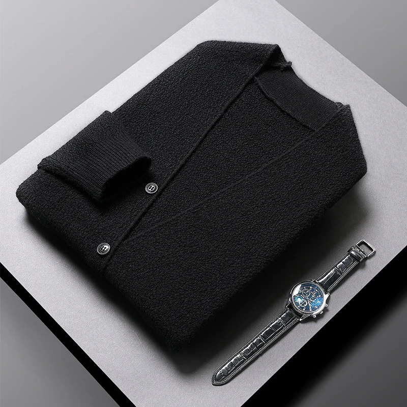 

2020 High End Designer New Autum Winter Brand Fashion Knit Mens Button Cardigan Sweaters Cute Casual Men Coats Jacket Clothing