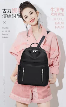 

2020 new women's shoulder bag ladies large capacity travel bag fashion casual solid color zipper backpack