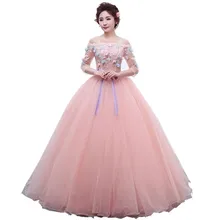 Vestidos Quinceanera 15 Anos бальные Платья пышные платья новое платье для выпускного вечера с аппликацией для вечерние платья с v-образным вырезом Vestido 0008