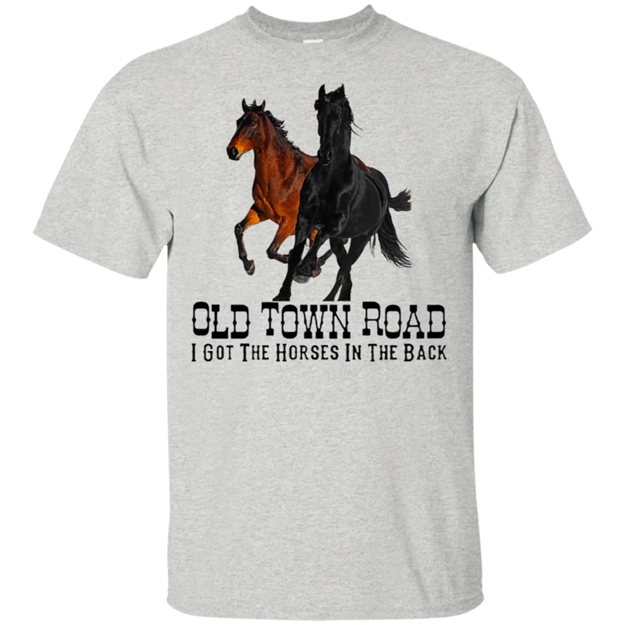 Футболка с надписью Old Town Road Remix и I Got The Horses In Back белая короткая футболка для мужчин