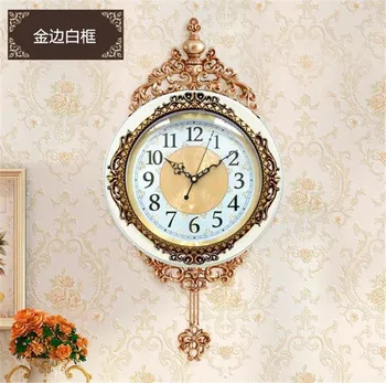 

Pendulum Automatic Wall Clock Outdoor Vintage Large Wall Clock Decor Rustic Kids Living Room Reloj De Pared Wall Watch JJ60WC