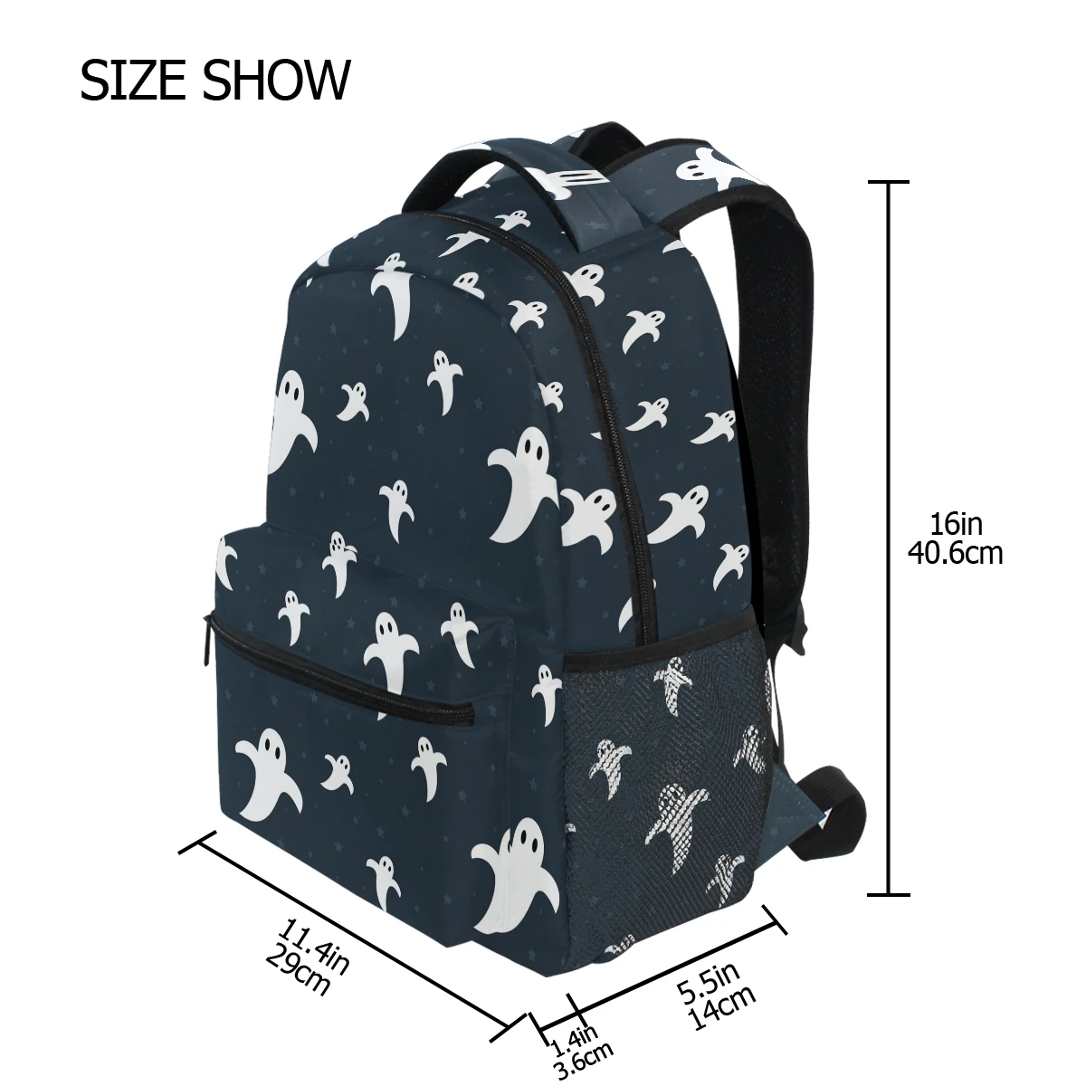 ALAZA new School Bags Backpack Women Halloween pattern Print boy girl Fashion Backpacks Student Schoolbag Book Bag Leisure bag