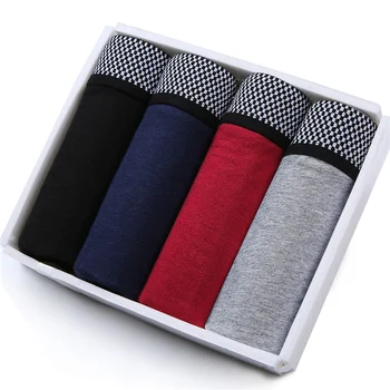 

Male panties cotton boxers panties comfortable breathable men's panties underwear trunk brand shorts man boxer