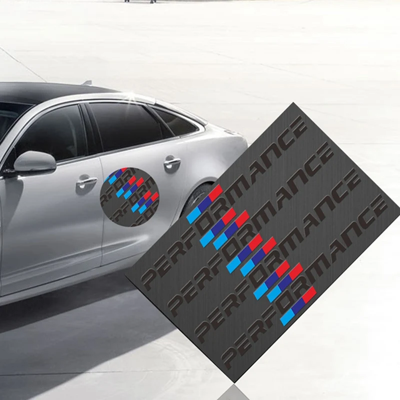 

4Pcs Car Handbar Stickers Car Decoration Accessary Car Sticker DOOR HANDLE STICKERS Badge Sport Logo Handle Bar For BMW
