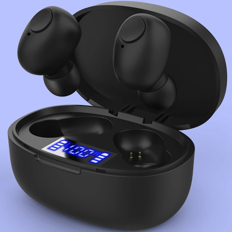 T15 TWS Bluetooth Earphone V5 0 Wireless Stereo Digital Display Charging Compartment Bluetooth Headphones