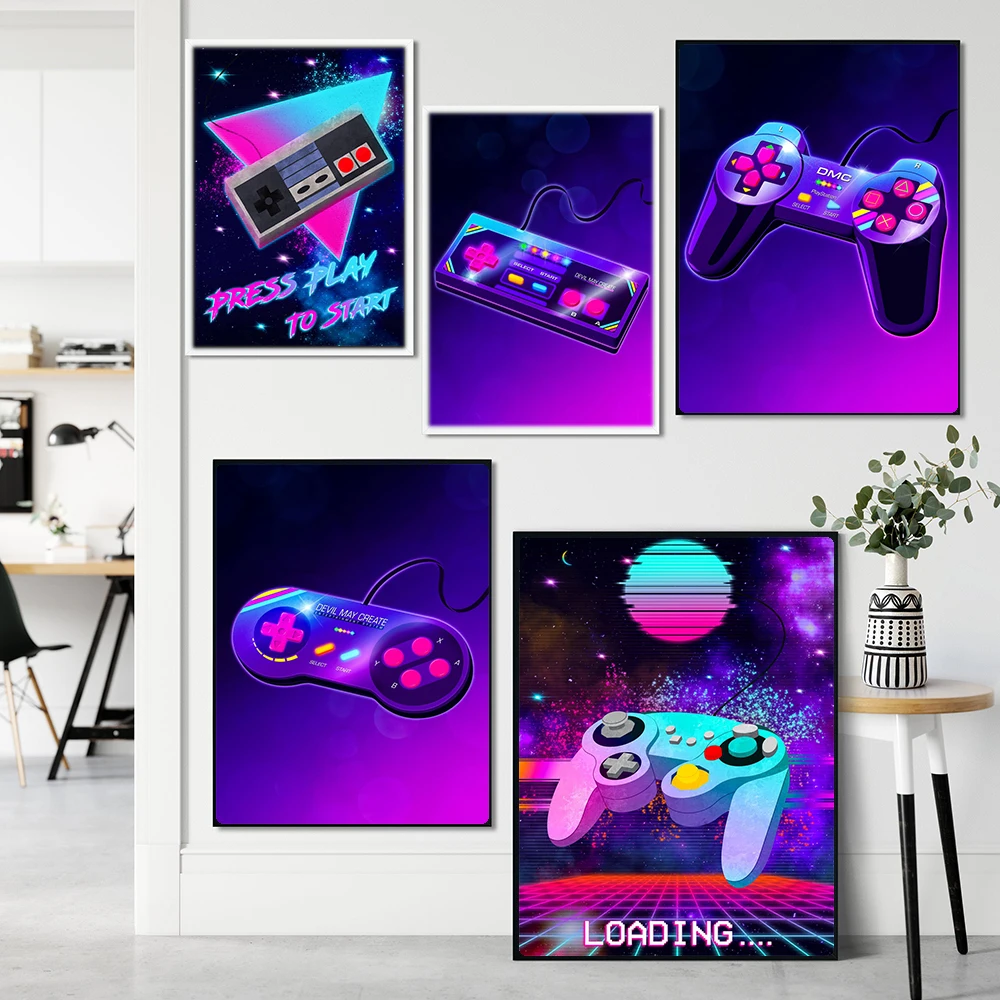 Nintendo Series Game Art Canvas Painting Gamepad Posters, 41 OFF