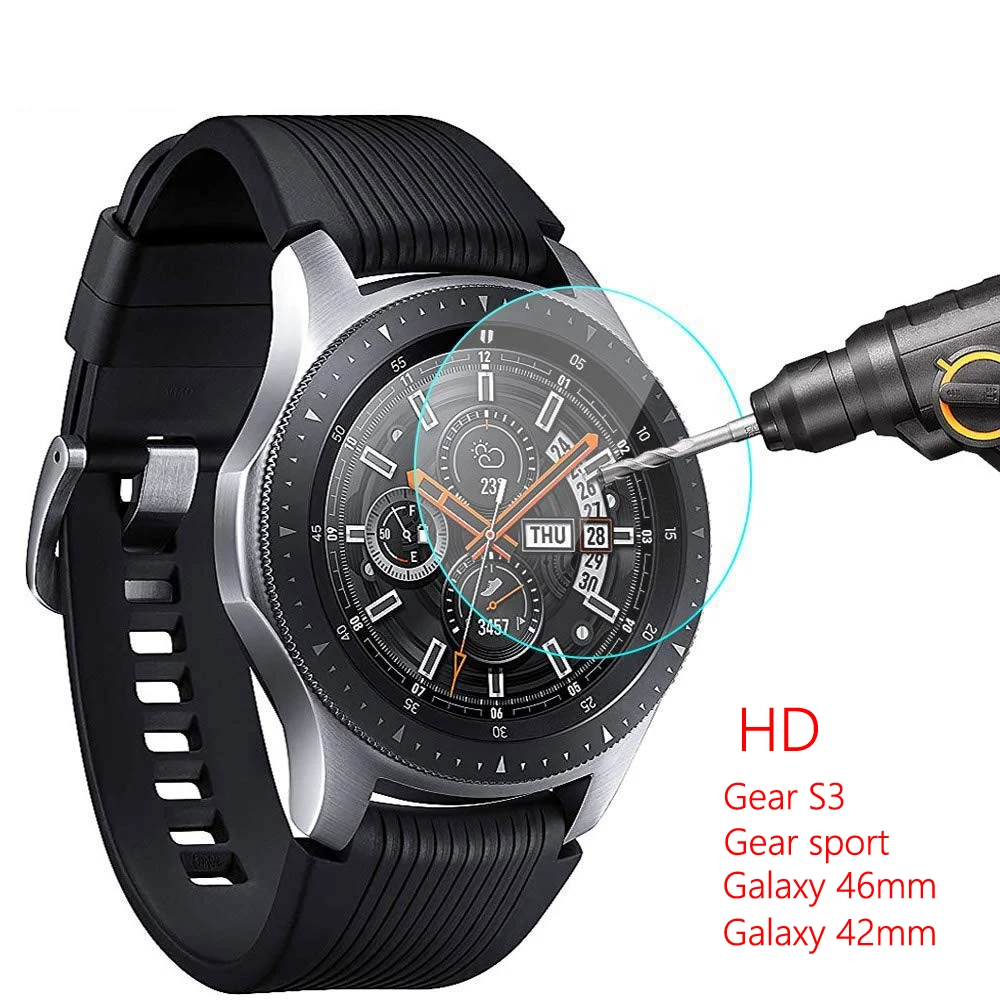 

Galaxy watch 46mm For Gear S3 Samsung Galaxy watch 42mm Gear Sport band S2 Screen Protector 9H 2.5D S 3 Frontier Tempered glass