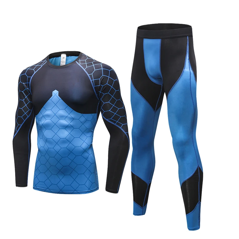

Winter Thermal Underwear Pant+Clothing Men long Johns Quick Dry Anti-microbial Stretch Male Compression Thermo Underwear New