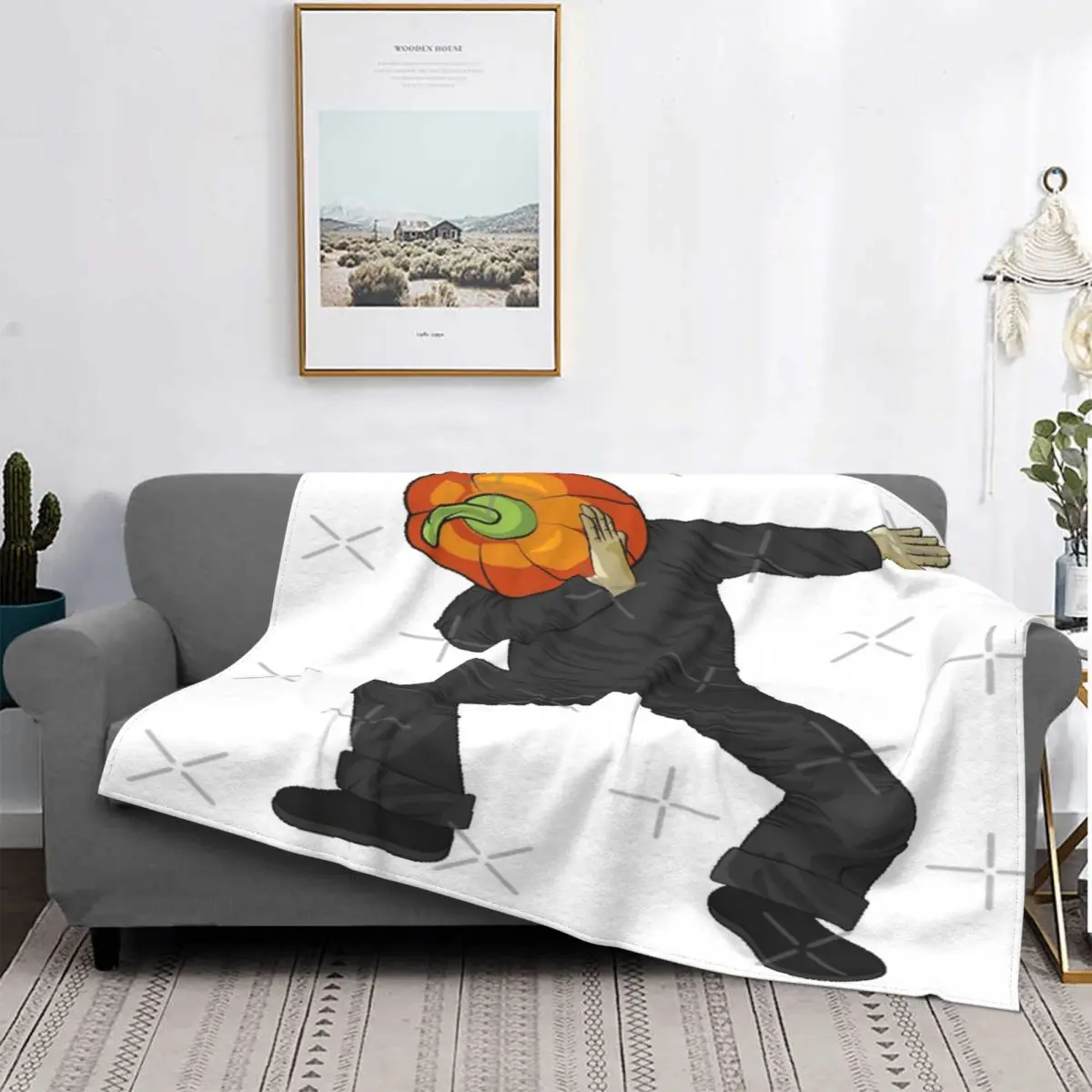 Dabbing Halloween Boys Skeleton 15 Blanket Bedspread Bed Plaid Cover Sofa Hoodie Bedspreads For Beds | Дом и сад