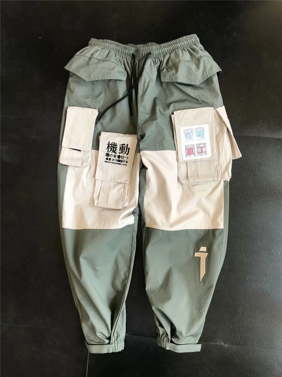 11 BYBB'S DARK Cargo Pants Men Hip Hop Multi-pocket Joggers Trousers Elastic Waist Fahsion Harajuku Streetwear Pant Male WX008 cargo joggers