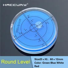 HACCURY-niveau à bulles circulaire 60x12mm, niveau à bulles rond, rapporteur universel