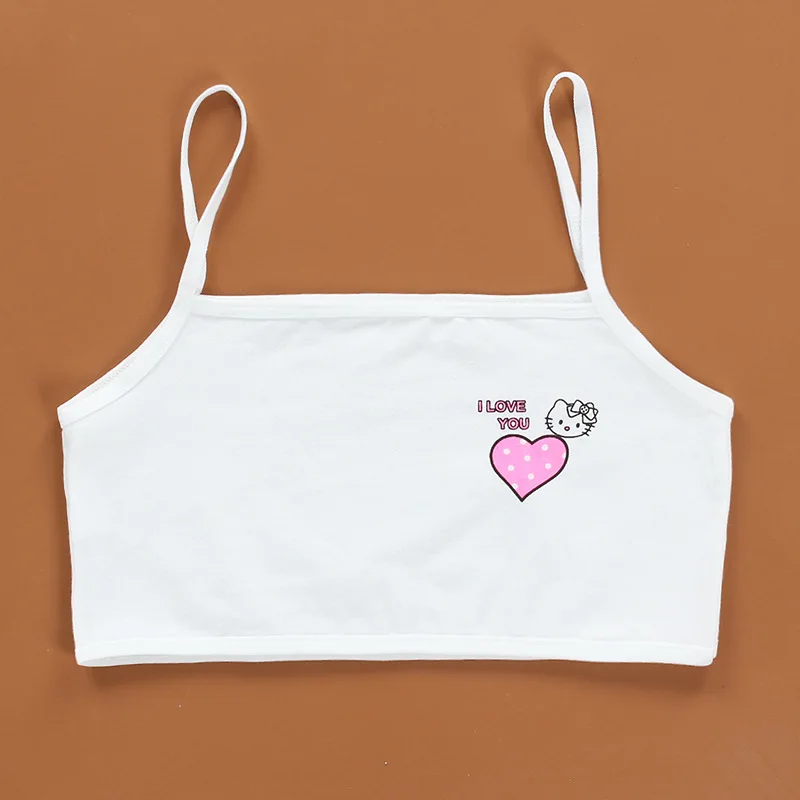 Girls Teenage Underwear Children Cotton Young Training Bra Kids Teens Puberty Crop Top 8-14 Years 3pc/Lot