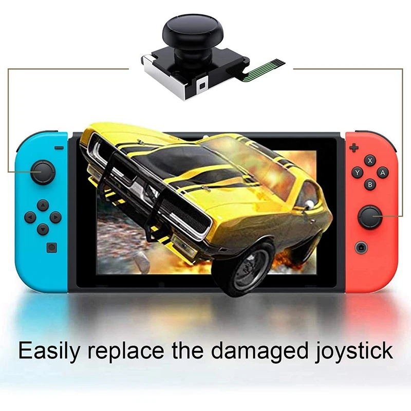 2 Pack 3D Joycon Joystick Replacement ABLEWE Analog Thumb Stick Joy Con Repair Kit for Nintendo Switch Include Tri-Wing, Cross