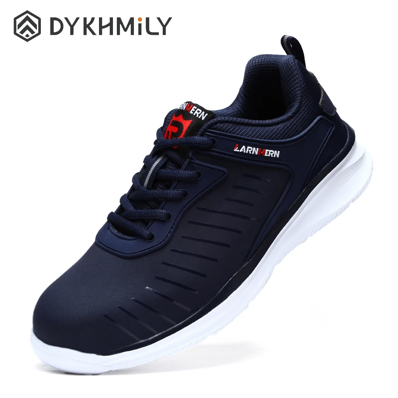 

DYKHMILY Steel Toe Shoes Safety Sneakers for Men Women Puncture Resistant Lightweight comfy Work Boots With Reflective stripe