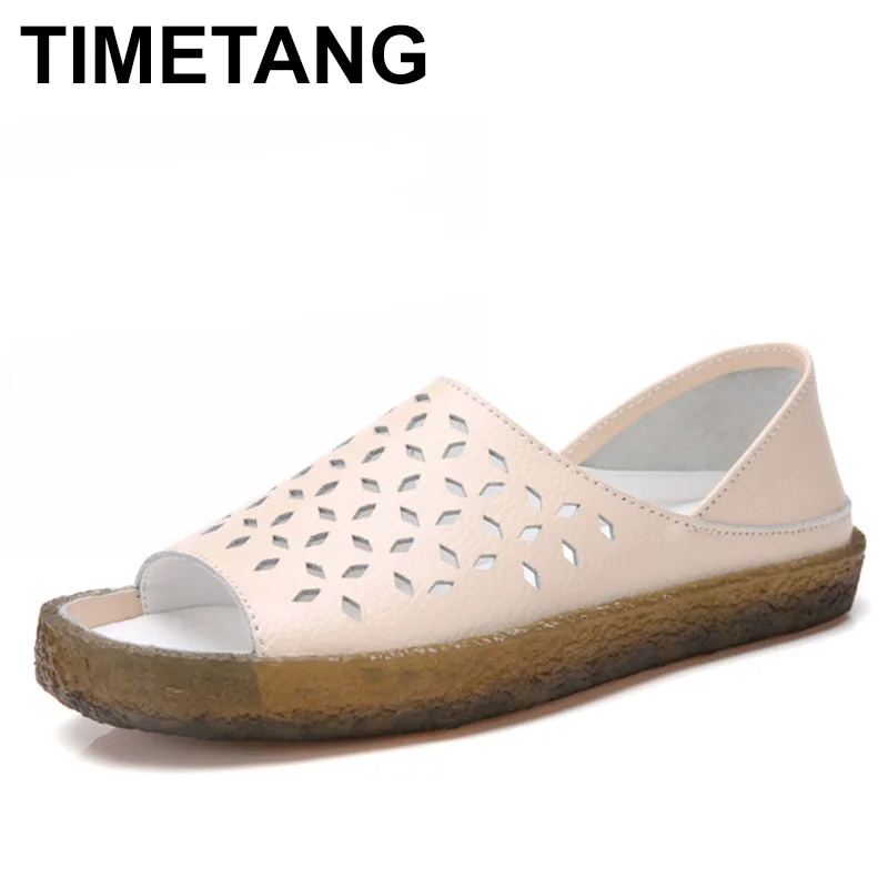 

TIMETANG Retro Handmade Women's Summer Shoes Women's Open Toe Flat Sandals Casual Slip on Summer Gladiator Women's SandalsE025