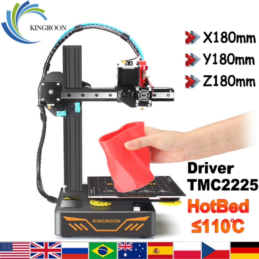KINGROON KP3S DIY Набор для 3D принтера impressora Модернизированный прямой экструдер TMC2225