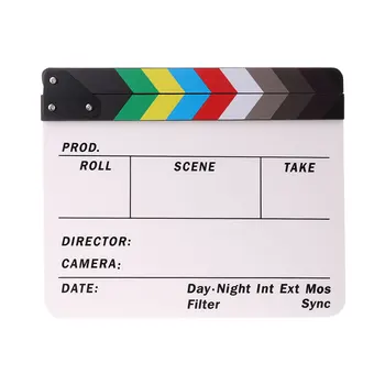 

2020 New Colorful Clapper Board Acrylic Director TV Movie Film Clapboard Tools