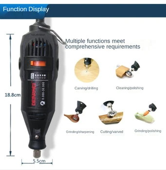 220V 130W Multifunctional Speed-Regulating Electric Grinder/grinding/polishing/carving/drilling/root Carving/cutting Electric Gr 2