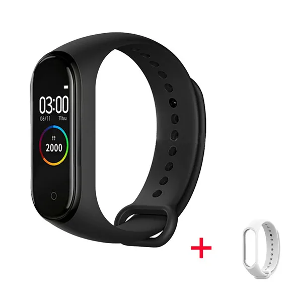 with white strap Cheap Smart Band watch Step Sleep HR Fitness Tracker Bracelet Smartband For IOS/honor/xiaomi PK Mi Band 3/4/Fit Bit 5 Not - Цвет: with white strap