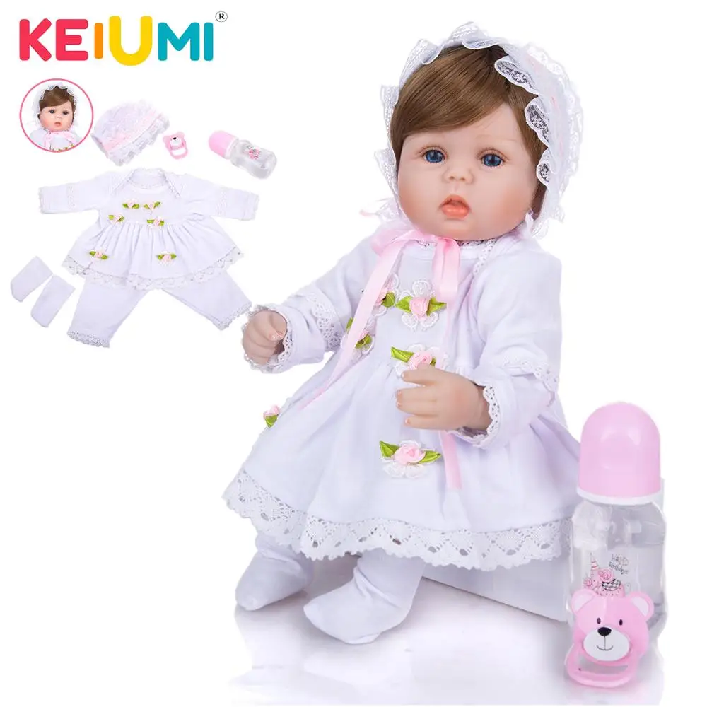 Мягкая силиконовая кукла реборн KEIUMI 42 см Реалистичная для маленьких девочек