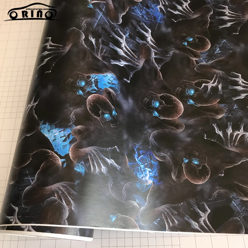 Skull Sticker Bomb Wrap Film Sticker-4